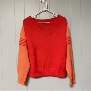 Judith March Wide Collar Pink Sweater Size Small